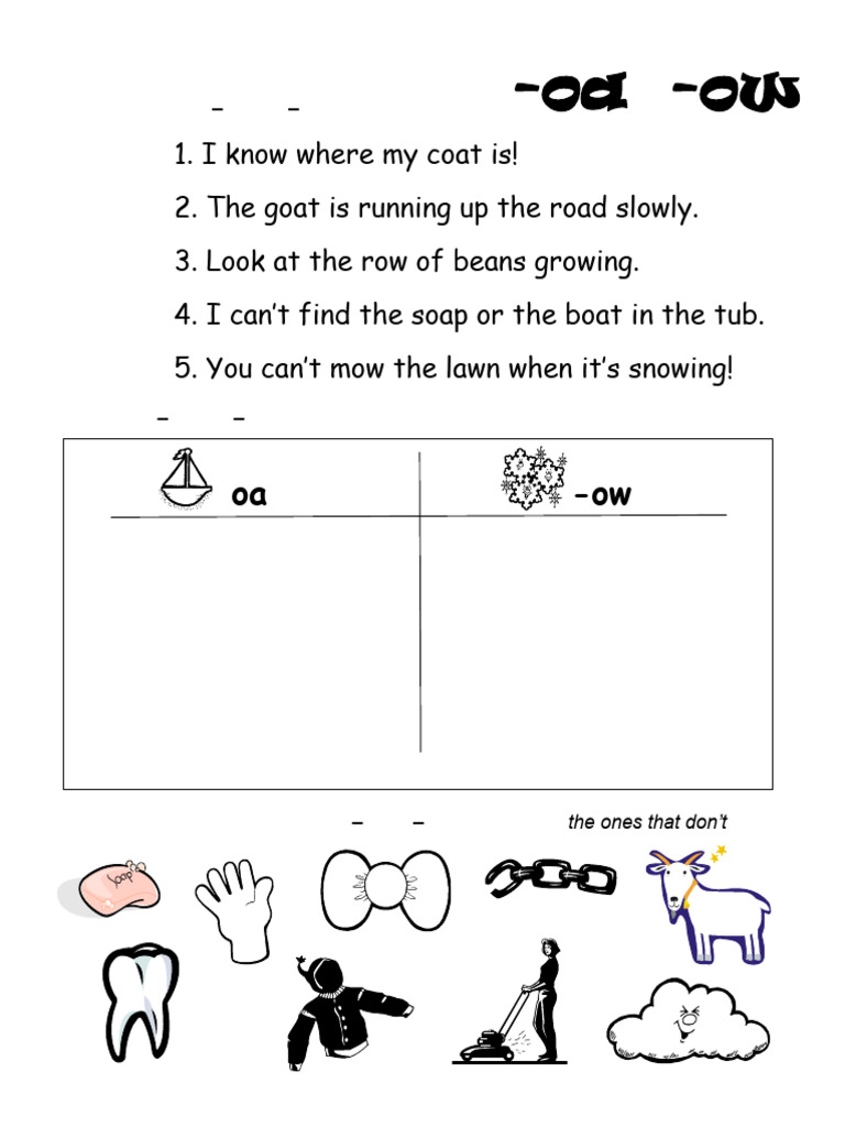 OA and OW Worksheets Activity | PDF