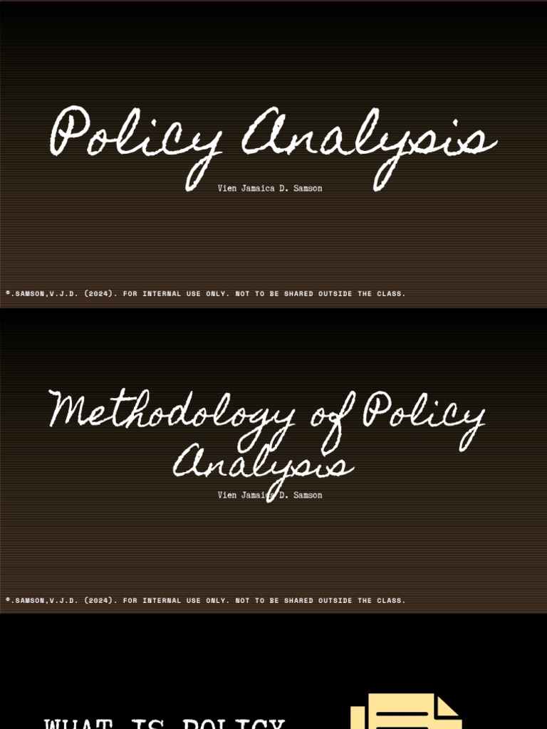Understanding Policy Analysis Methodology | PDF | Policy | Policy Analysis