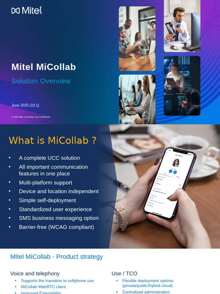 Mitel MiCollab UCC Solution Overview | PDF | Microsoft Outlook | Ios