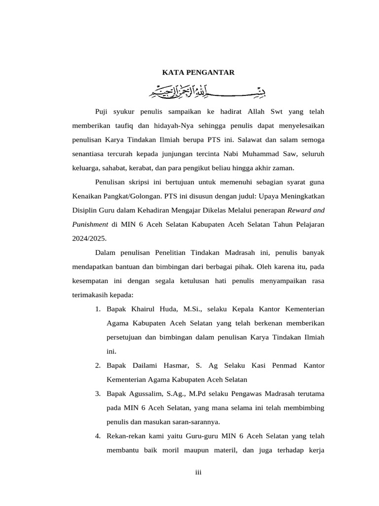 Kata Pengatar PTK | PDF