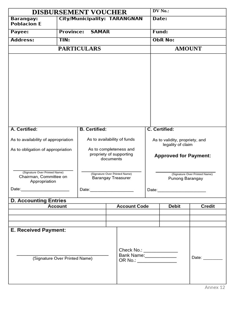 Blank Voucher | PDF