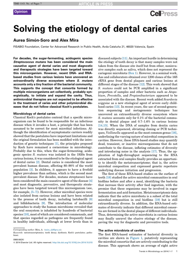 Understanding Dental Caries Etiology | PDF | Biofilm | Tooth Enamel