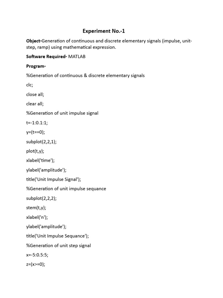 DSP Ex1-1 | PDF