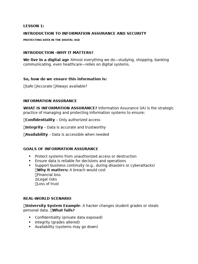 Lesson 3 | PDF | Information Security | Security
