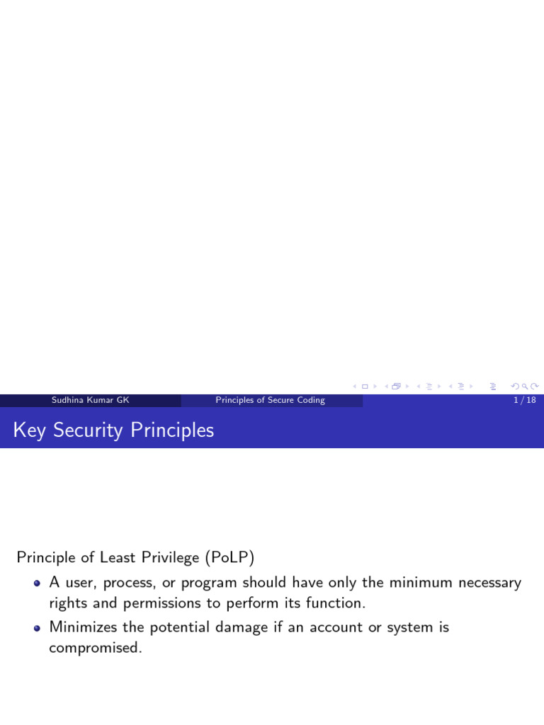 Key Principles of Secure Coding | PDF | Security | Computer Security