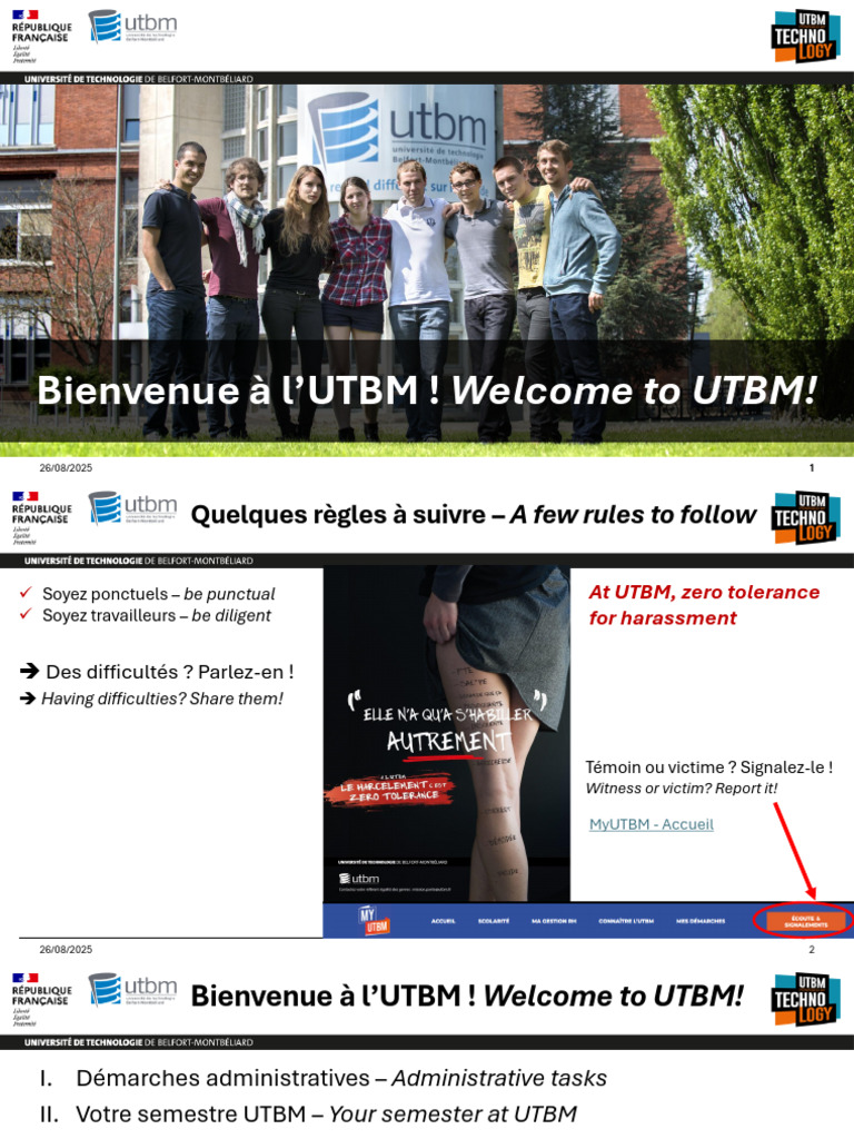 Guide d'inscription à l'UTBM | PDF | Gouvernement et identité | Document