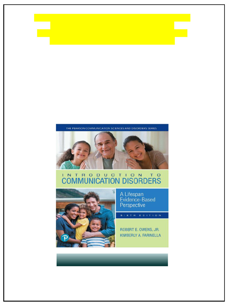 Introduction To Communication Disorders: A Lifespan Evidence-Based ...