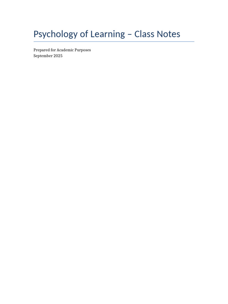 Learning Theories in Psychology Notes | PDF | Constructivism ...