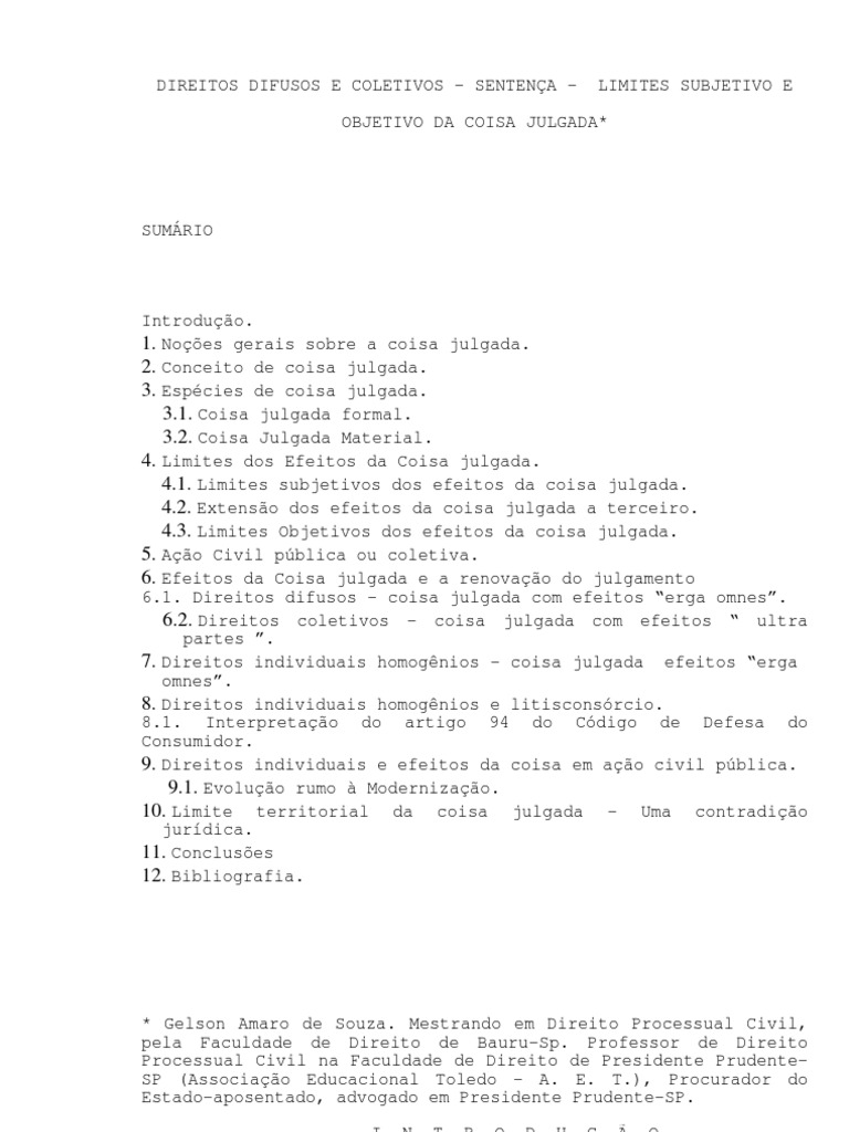 Coisa Julgada Material e Formal PDF Res Judicata Sentença (jurídico)