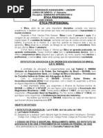 ÉTICA PROFISSIONAL (4° sem.) - APOSTILA I