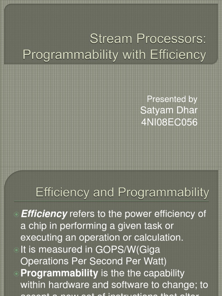 Stream Processing vs ASICs Efficiency | PDF | Parallel Computing ...