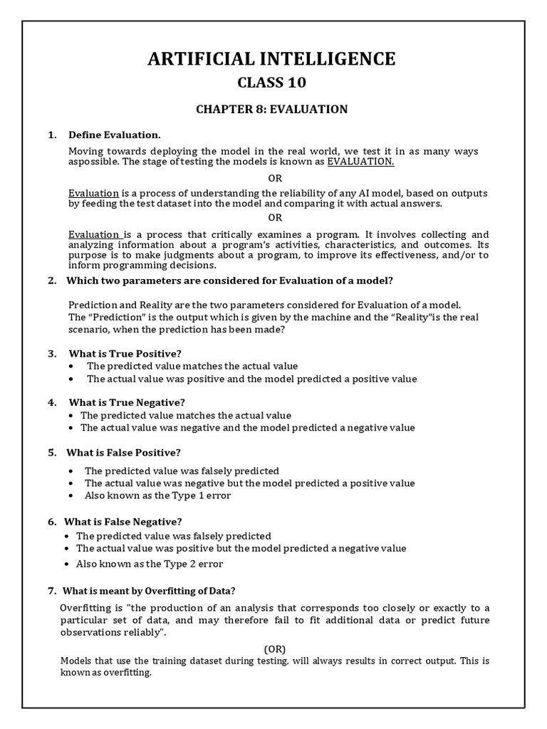 AI Model Evaluation Metrics Explained | PDF | Accuracy And Precision ...