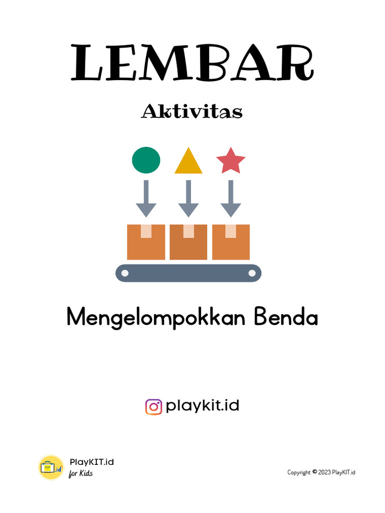 Lembar Aktivitas Mengelompokkan Benda | PDF