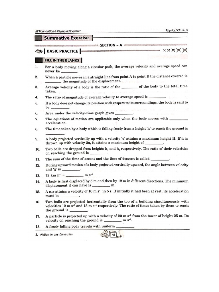 Motion Homework | PDF