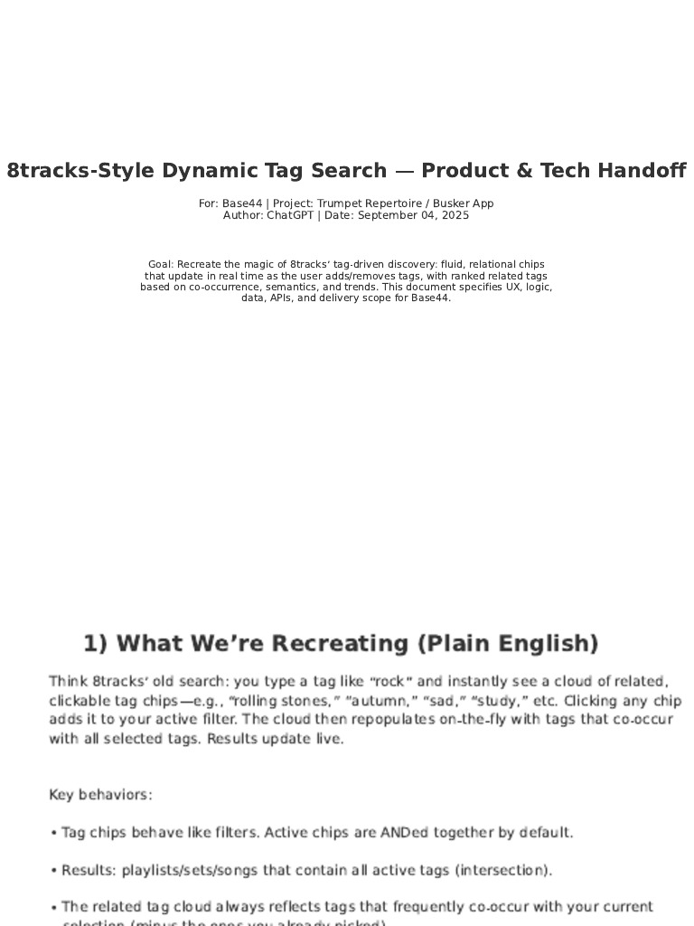 Dynamic Tag Search for Music Discovery | PDF | Computing