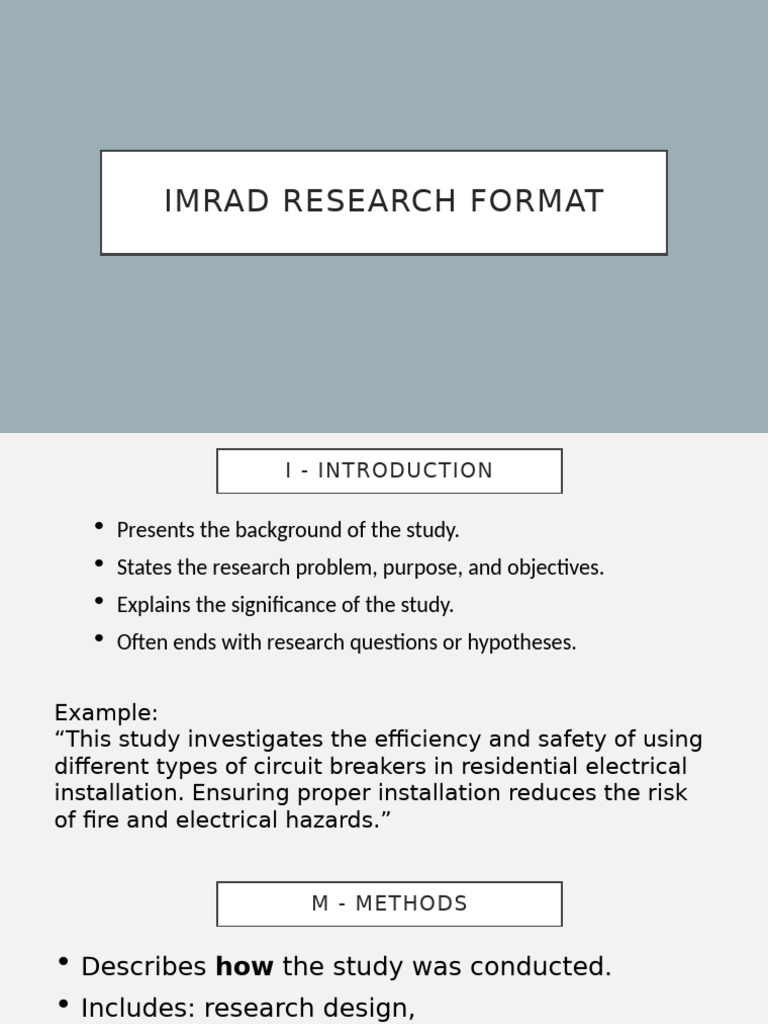 Understanding the IMRaD Format | PDF