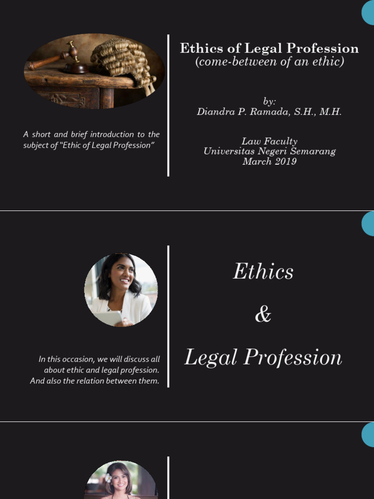 Ethics in the Legal Profession Explained | PDF | Profession | Morality