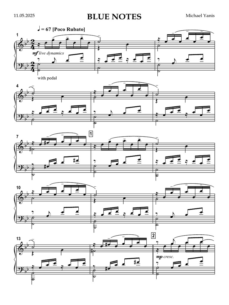 Michael Yanis Blue Notes New Edited | PDF