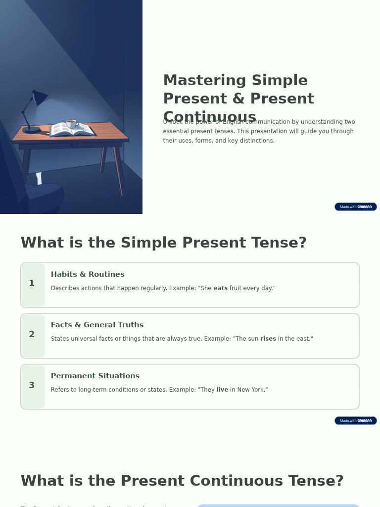 Understanding Present Continuous Tense | PDF | Verb | Linguistics