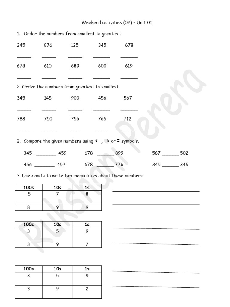 Weekend Math Activities for Kids | PDF