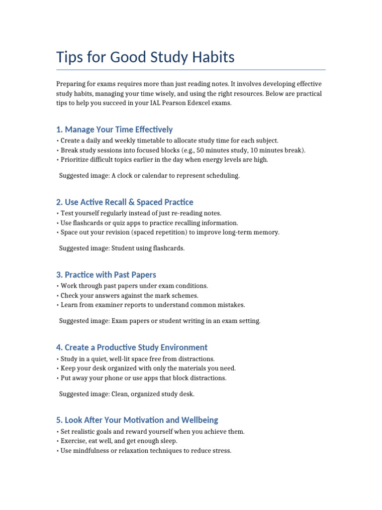 Effective Study Tips for Exam Success | PDF