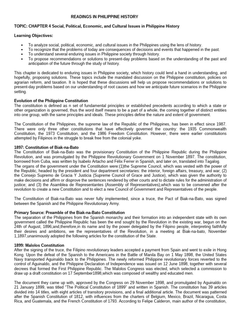 Primary Source RPH 4 To5 | PDF | President Of The Philippines | World ...