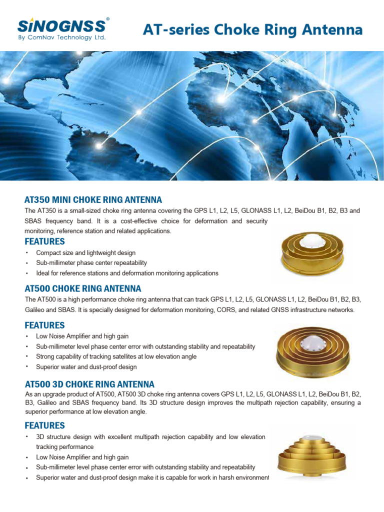 AT-series High-Performance GNSS Antennas | PDF | Antenna (Radio ...