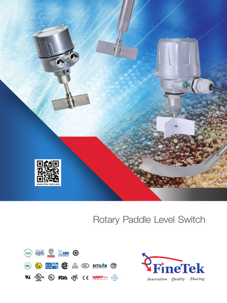 Rotary Paddle Level Switch Overview | PDF | Switch | Bearing (Mechanical)