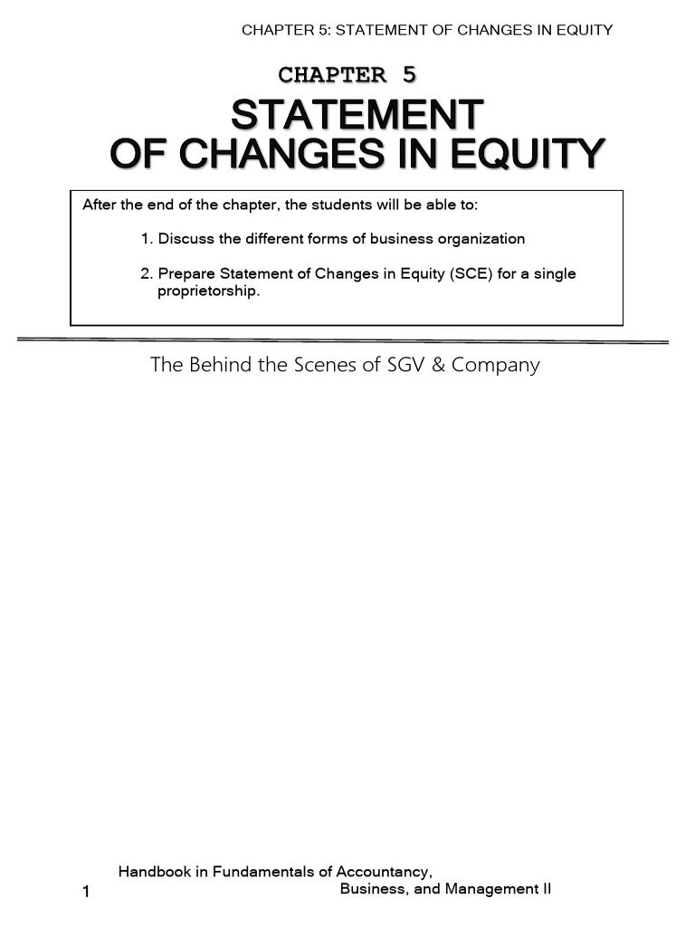 Statement of Changes in Equity Guide | PDF | Equity (Finance) | Partnership