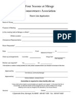 Application For Room Use
