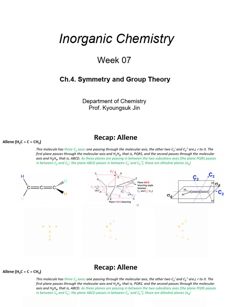 Symmetry and Group Theory in Chemistry | PDF | Rotation | Euclidean ...