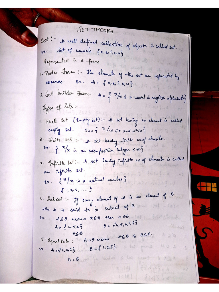 Set Theory (Video Notes) | PDF