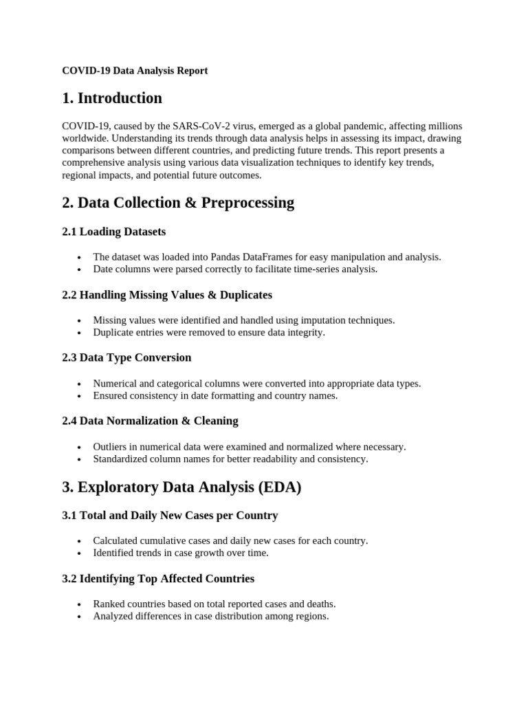 COVID-19 Data Analysis Insights Report | PDF | Data Analysis