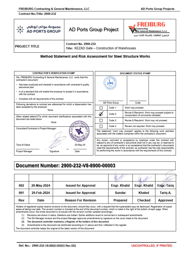 Steel Structure Risk Assessment Method | PDF | Crane (Machine) | Warehouse