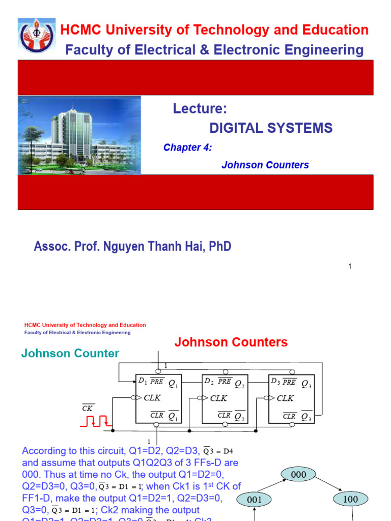 Johnson, Ring, and MOD Counters Explained | PDF | Digital Electronics ...