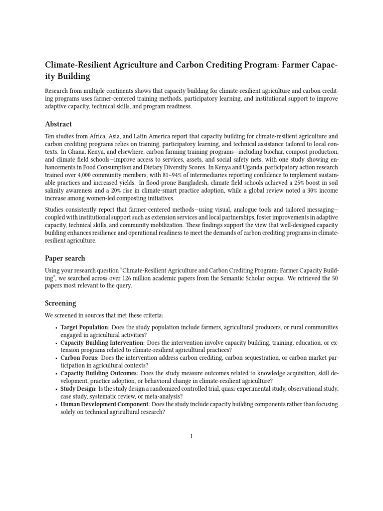 Building Farmer Capacity for Climate Resilience | PDF | Climate ...