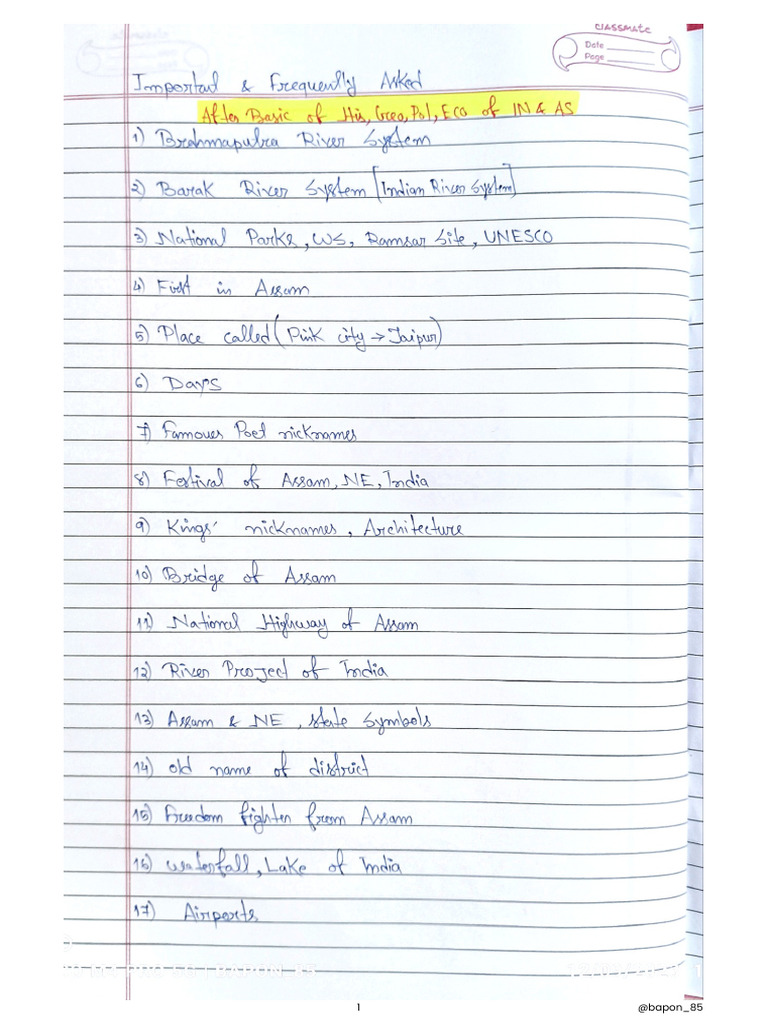 Important Topics Asked | PDF