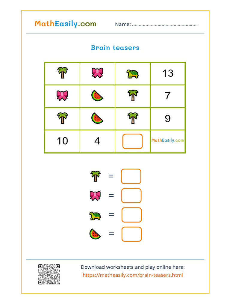 Emoji Math Puzzle3 | PDF