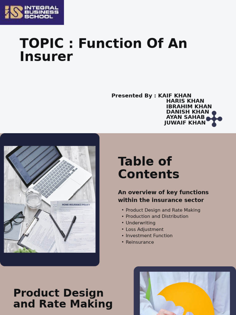 Presentation - Functions of An Insurer - 20250903 - 100015 - 0000 | PDF ...