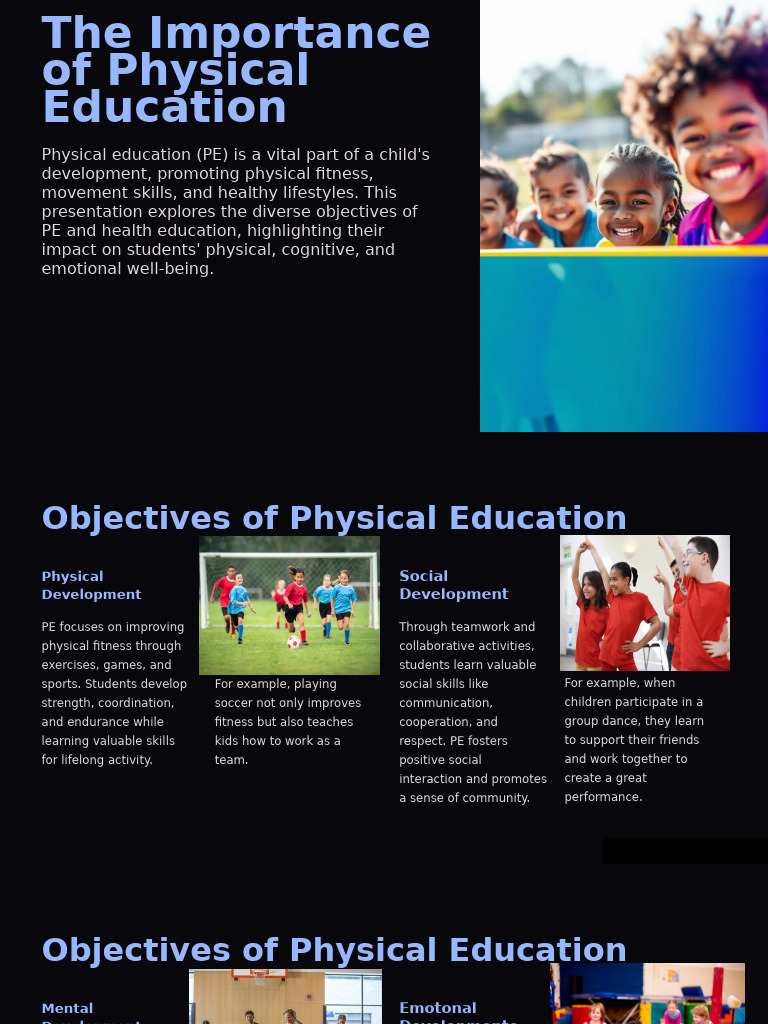 Benefits of Physical Education for Kids | PDF | Psychological ...