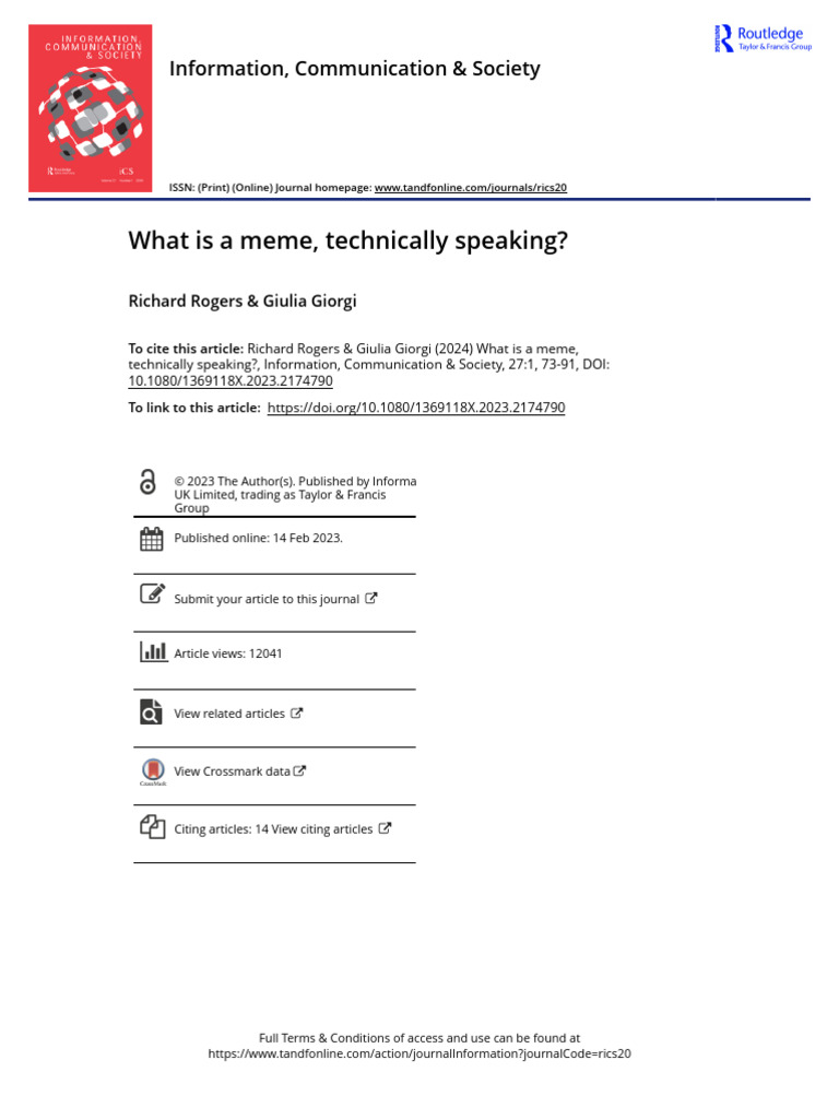 Defining Memes: A Technical Perspective | PDF | Meme
