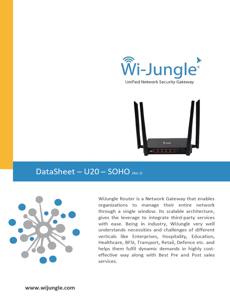 SOHO Router U20 DataSheet | PDF | Computer Network | Computer Engineering