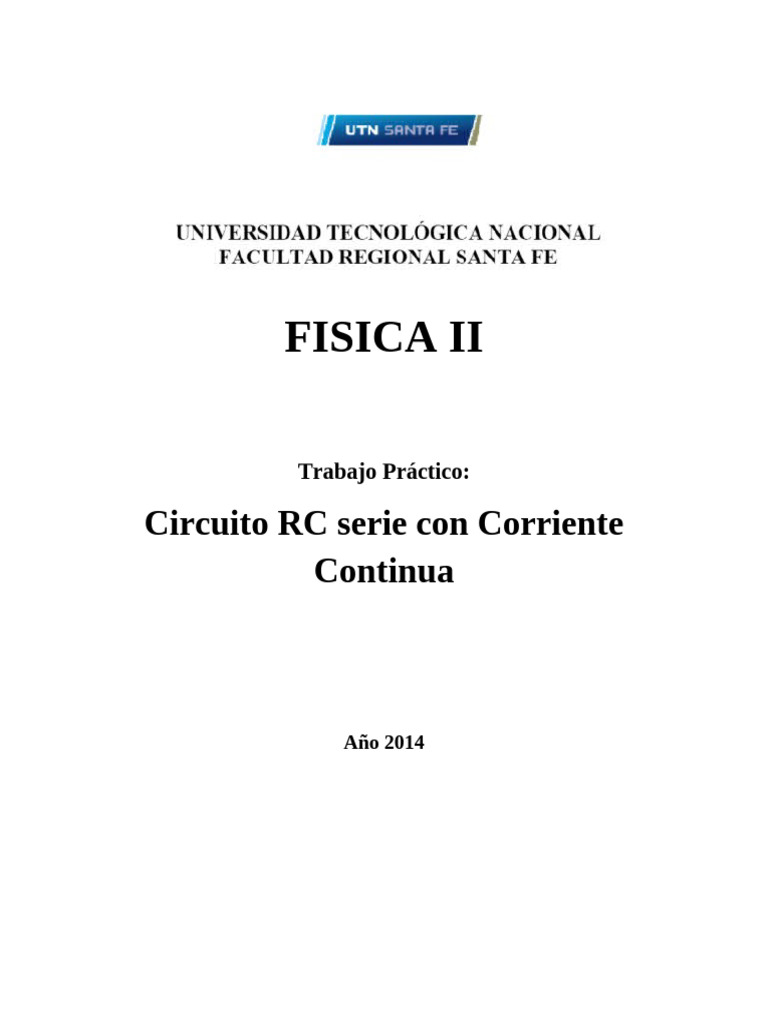 Estudio de Circuito RC en Carga y Descarga | PDF | Relé | Red eléctrica