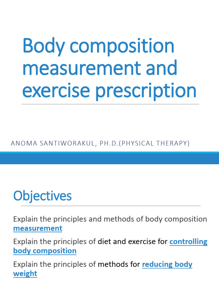 Body Composition and Exercise Guidelines | PDF | Human Body Weight | Weight