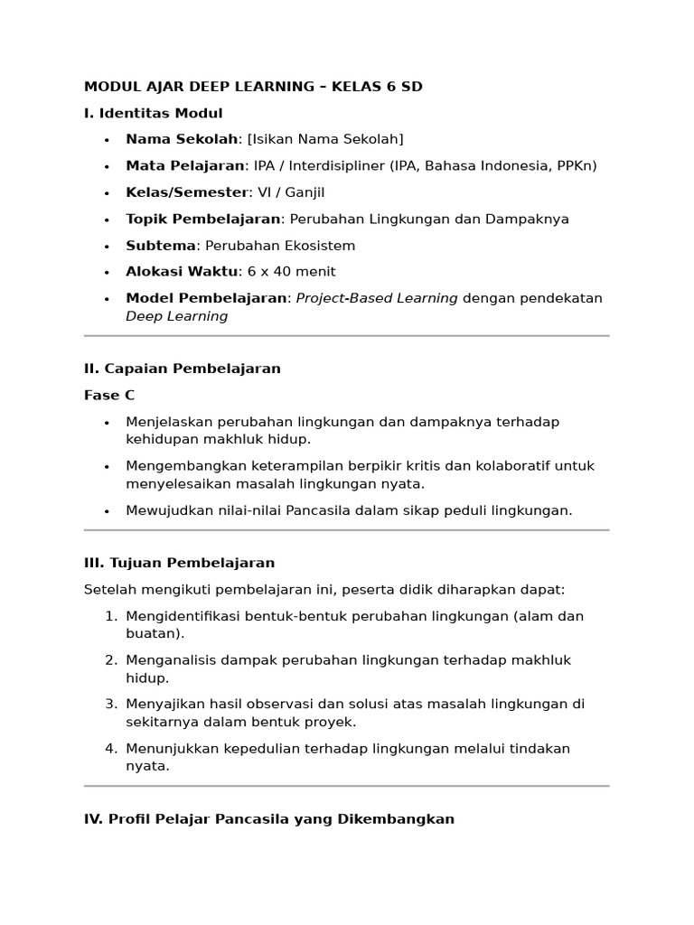 Modul Ajar Deep Learning | PDF