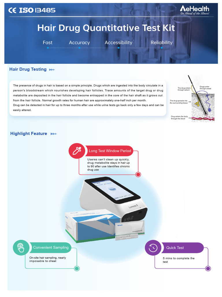 Hair Drug Quantitative Test Kit Brochure V1.1 | PDF | Drug Test ...