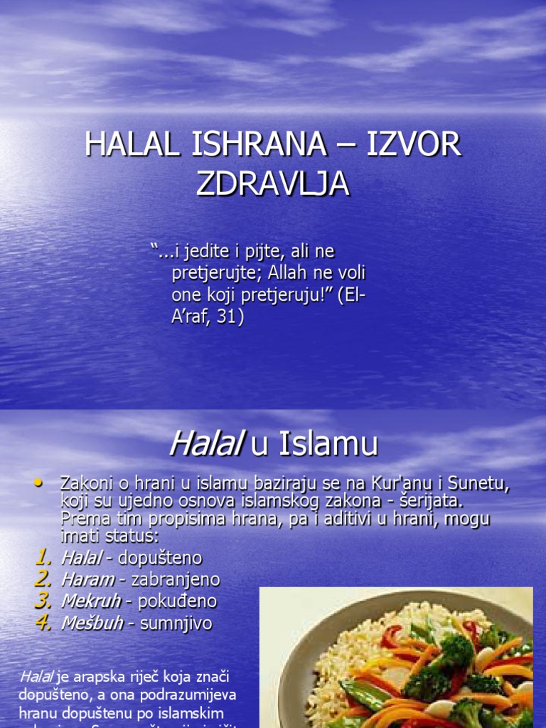 Halal Ishrana - Izvor Zdravlja | PDF