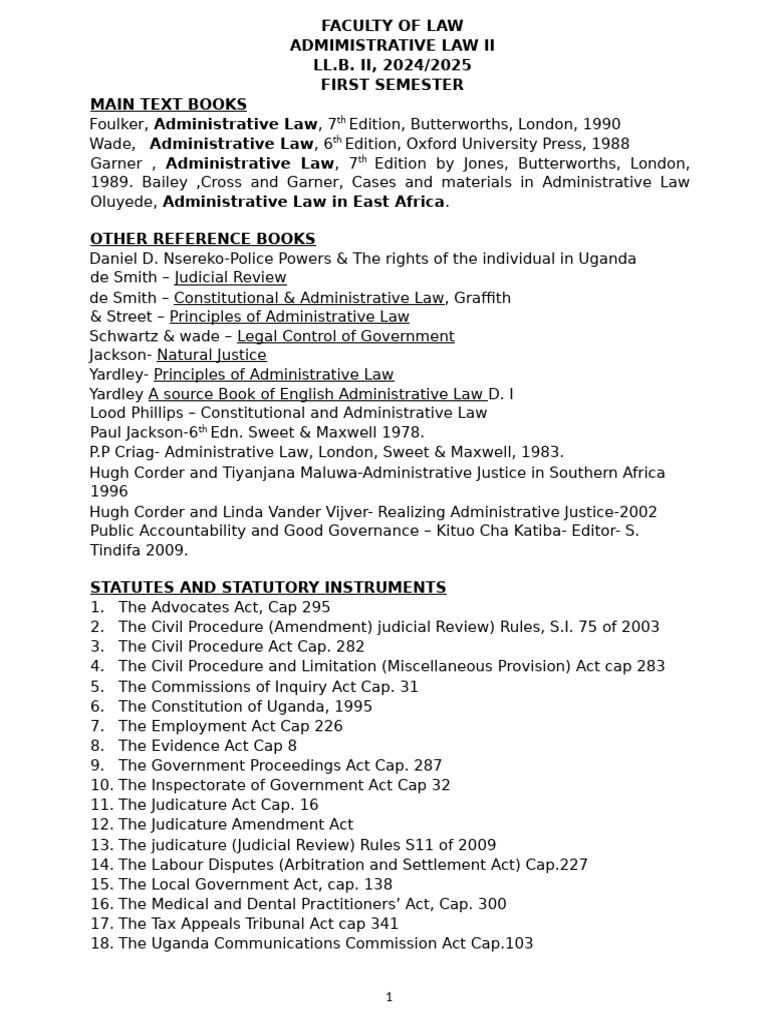 Administrative Law II Course Materials | PDF | Administrative Law | Justice