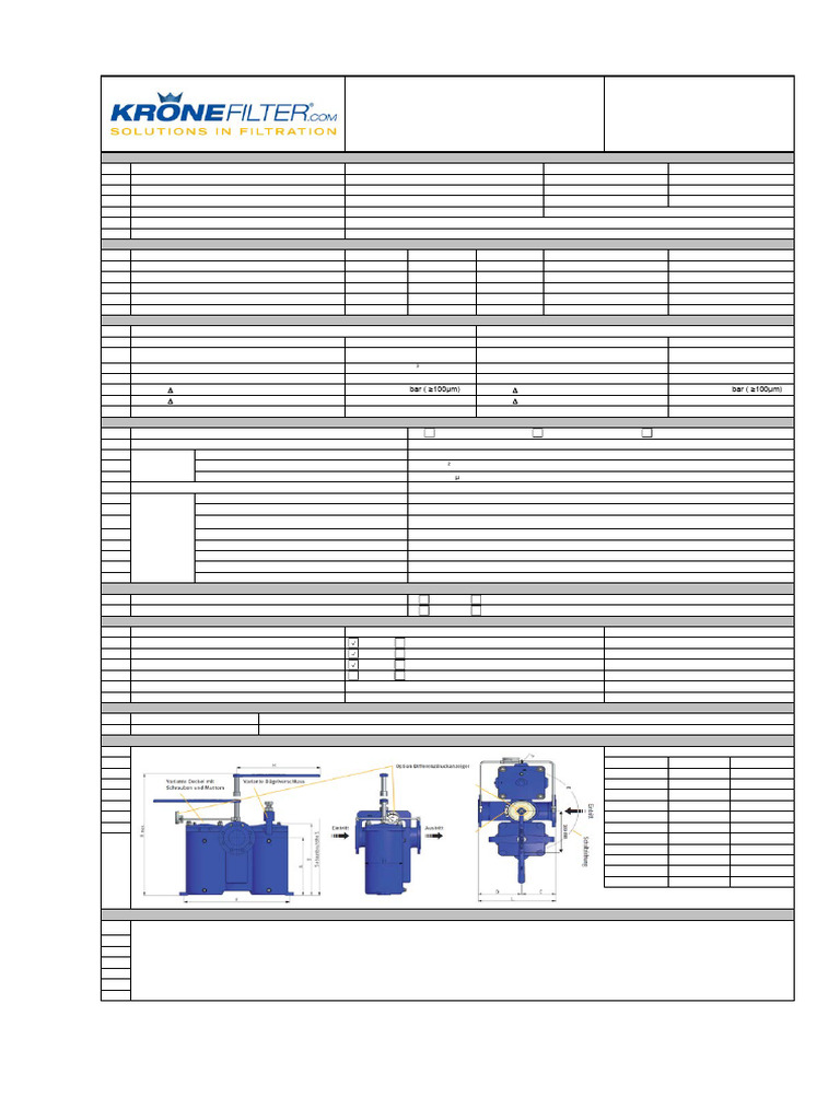 KDF-K Duplex Filter Specifications | PDF | Mechanical Engineering ...