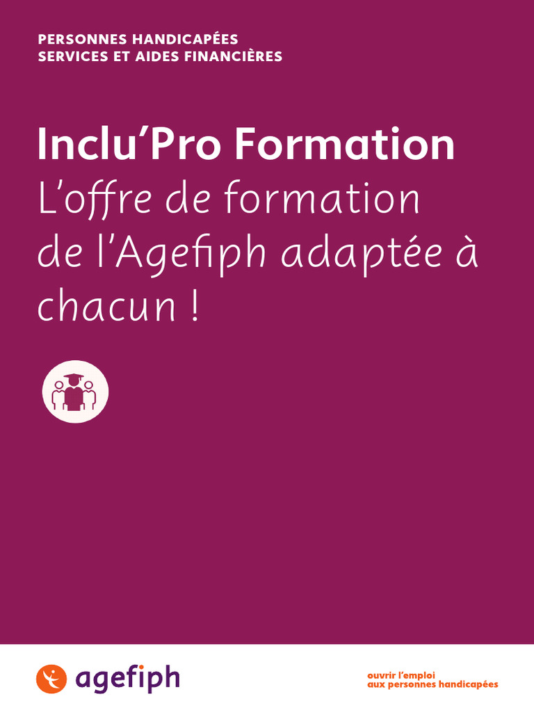 Inclu’Pro Formation : Aide à l'emploi handicapés | PDF | Invalidité ...